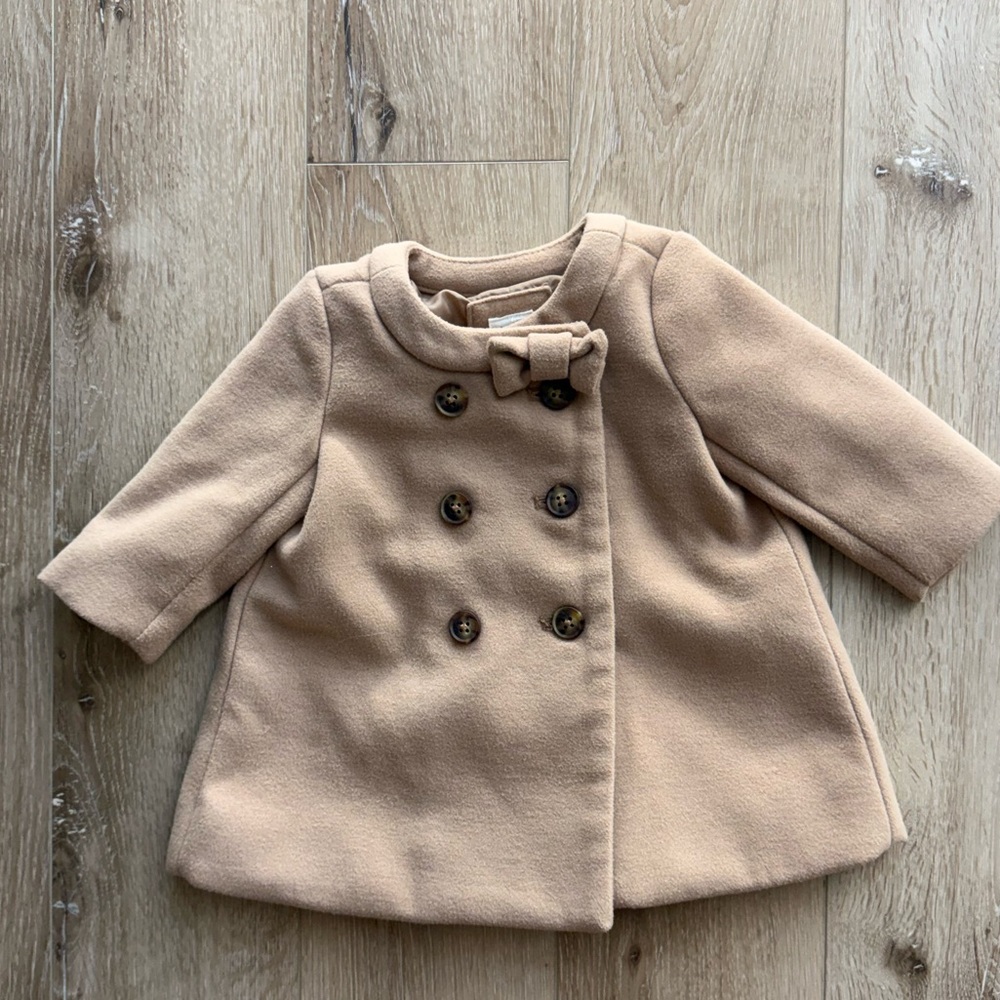 Girl's Baby Gap Tan Pea-Coat size‎ 0-6 Month